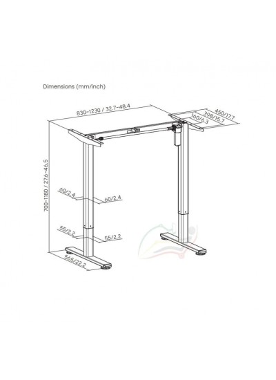 Ergosmart Electric Desk Slim стол с электроприводом 