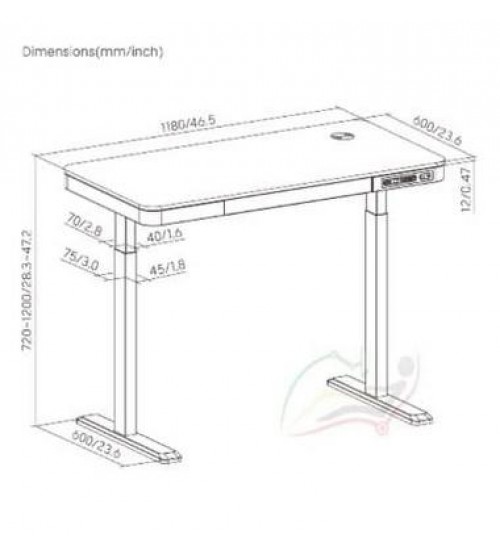 Ergosmart Сharged desk стол с электроприводом