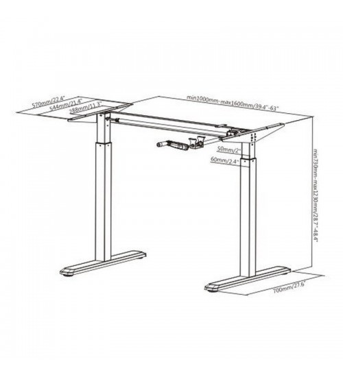Ergosmart Manual Desk стол с ручной регулировкой 